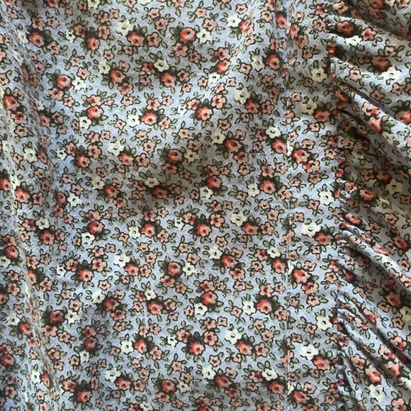 Rebecca Taylor La Vie Floral Ruffle Cotton Blouse - Picture 8 of 10